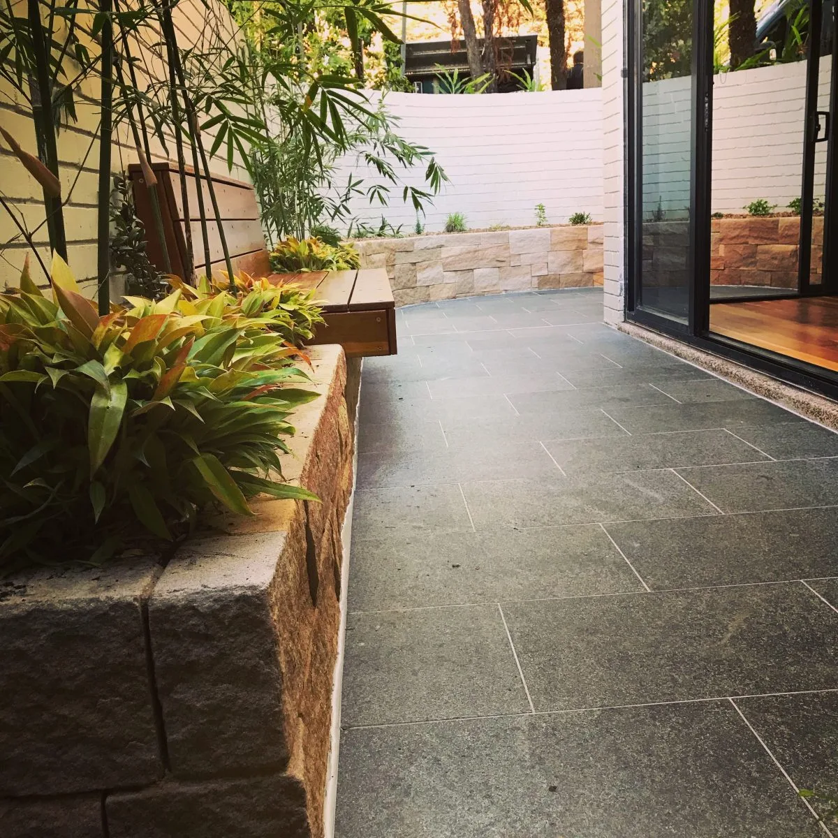 Compact planted courtyard